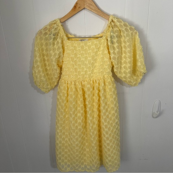 Speechless Yellow Sundress with Puff Sleeves and Square Neck for Wedding Guest - Picture 1 of 5